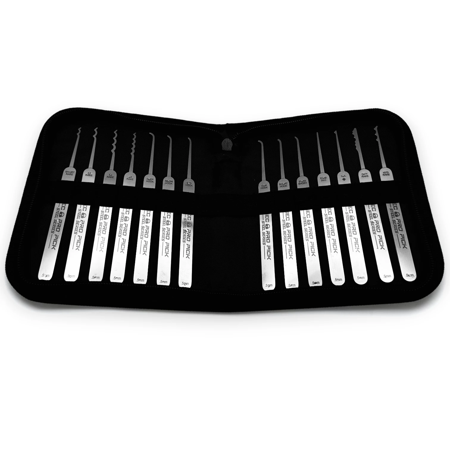 Titan Core Lock Picking Set (Steel Series) - 14 Piece Kit with X6 Flat Tension Bars & Case logo