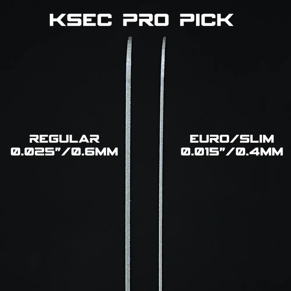 KSEC Pro Pick Essential Set (Euro Slim Edition) Thin Picks With